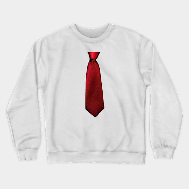 Red tie Crewneck Sweatshirt by Minimalist Masterpieces